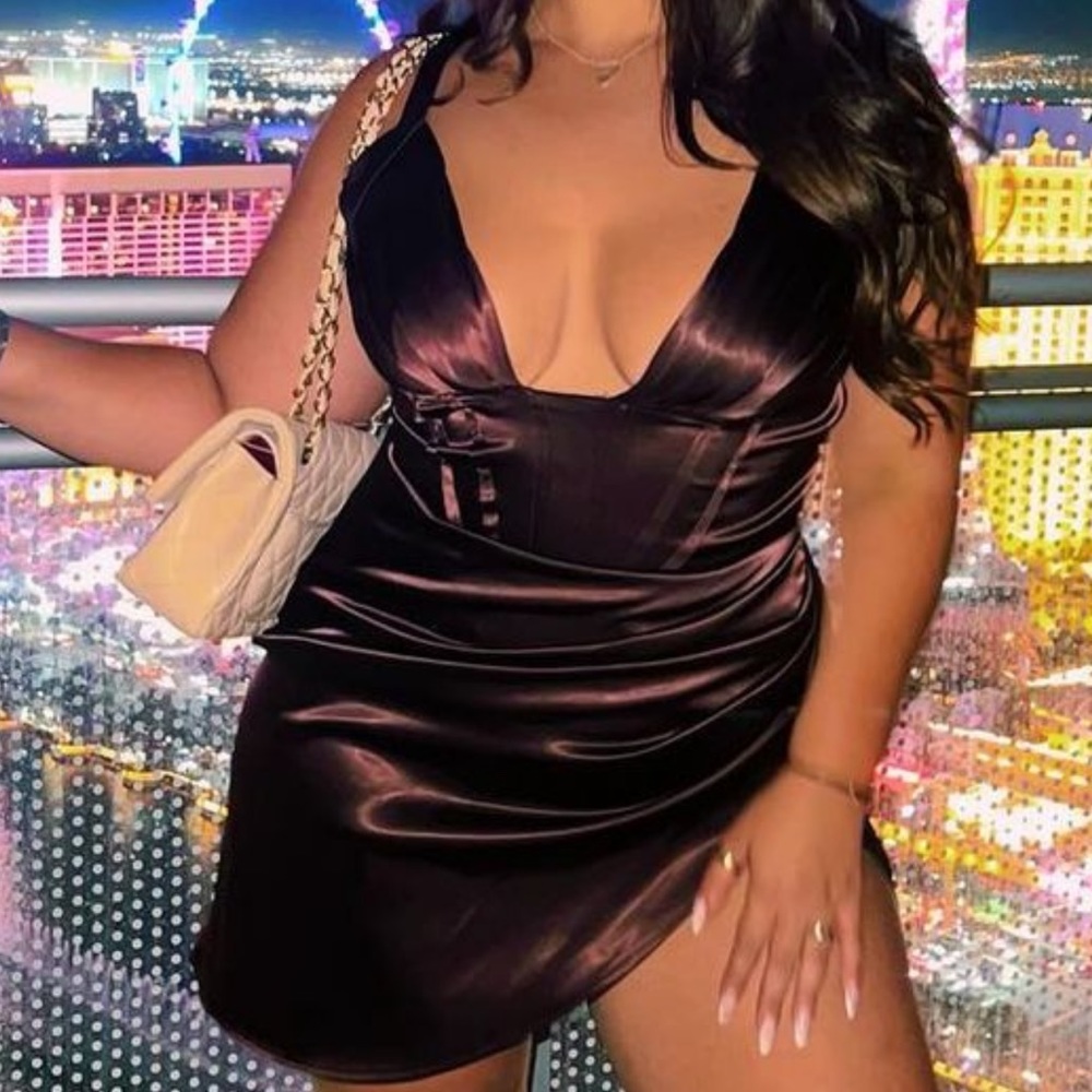 BellaBarnett brown mini dress